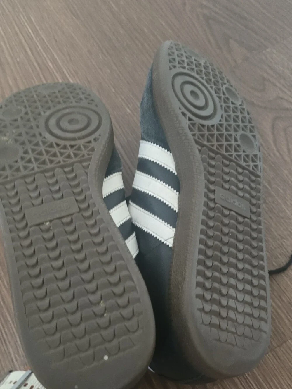 adidas Samba Black with White Stripes Men's Sneaker 11.5